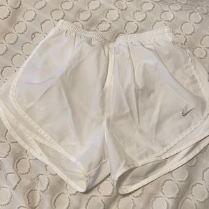 White Nike Running Shorts